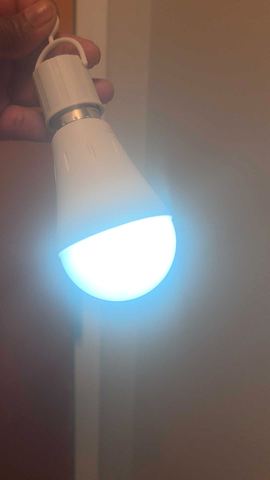 Customer photo for Rechargeable Emergency LED Light Bulbs 10-Pack