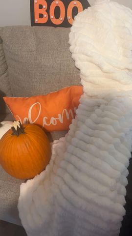 Customer photo for King Channel-Stripe Fleece Blanket Bundles