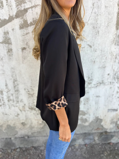 CLEARANCE SALE🔥Leopard Lined Blazer
