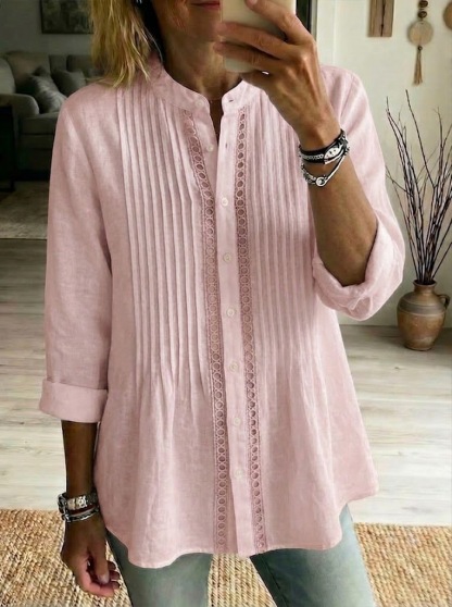 New Arrivals🔥 Women's Casual Pleated Linen And Cotton Shirt