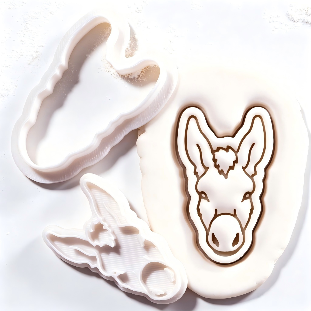 Donkey Face Mini Cookie Cutter & Stamp Set