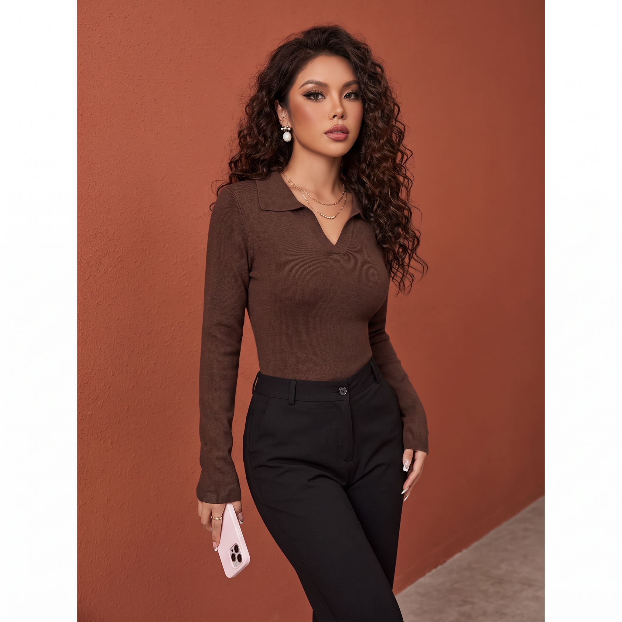 Women's Fashionable Casual Slim Fit Pullover Sweater