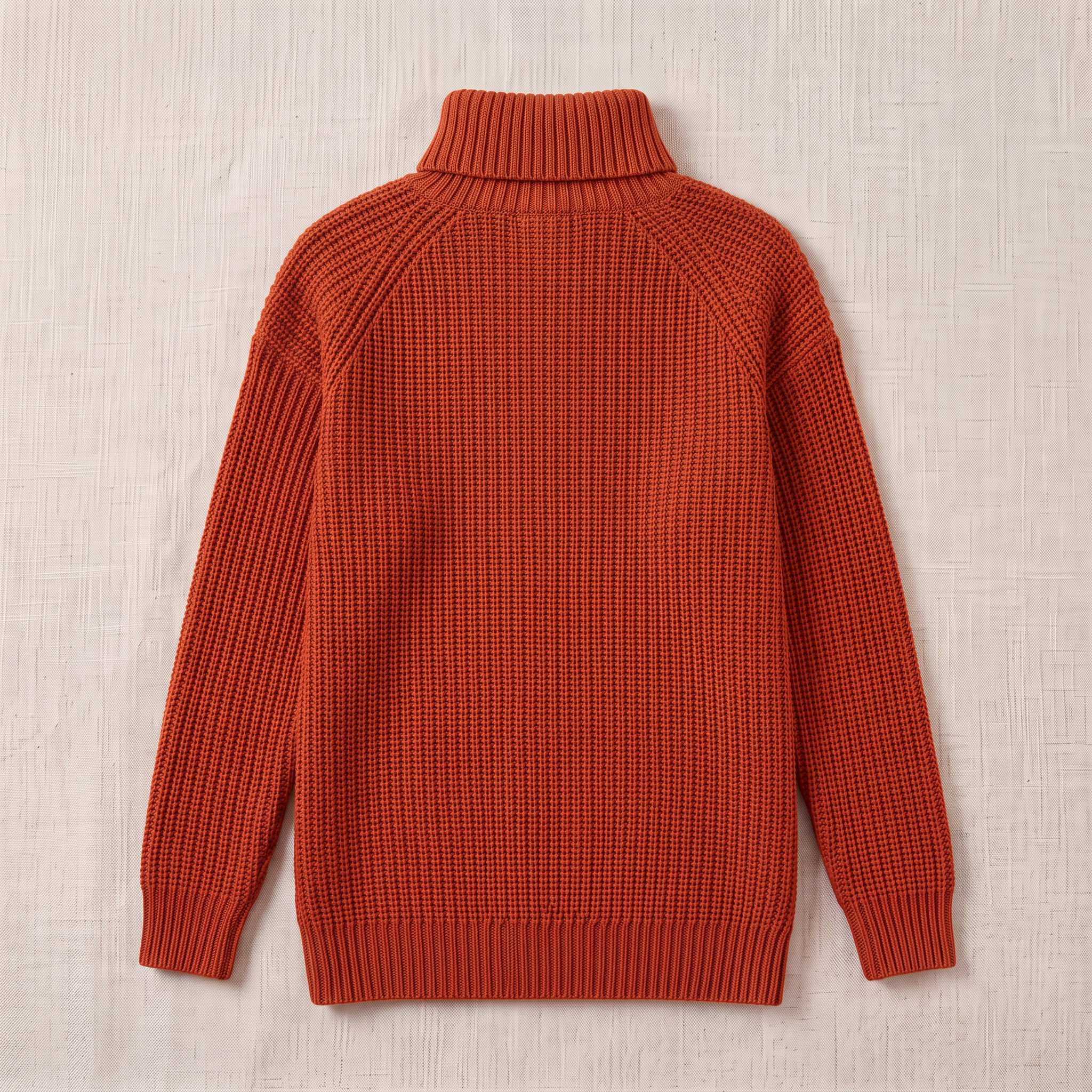 Women's Halloween Pumpkin Pattern Ribbed Knit Turtleneck Sweater