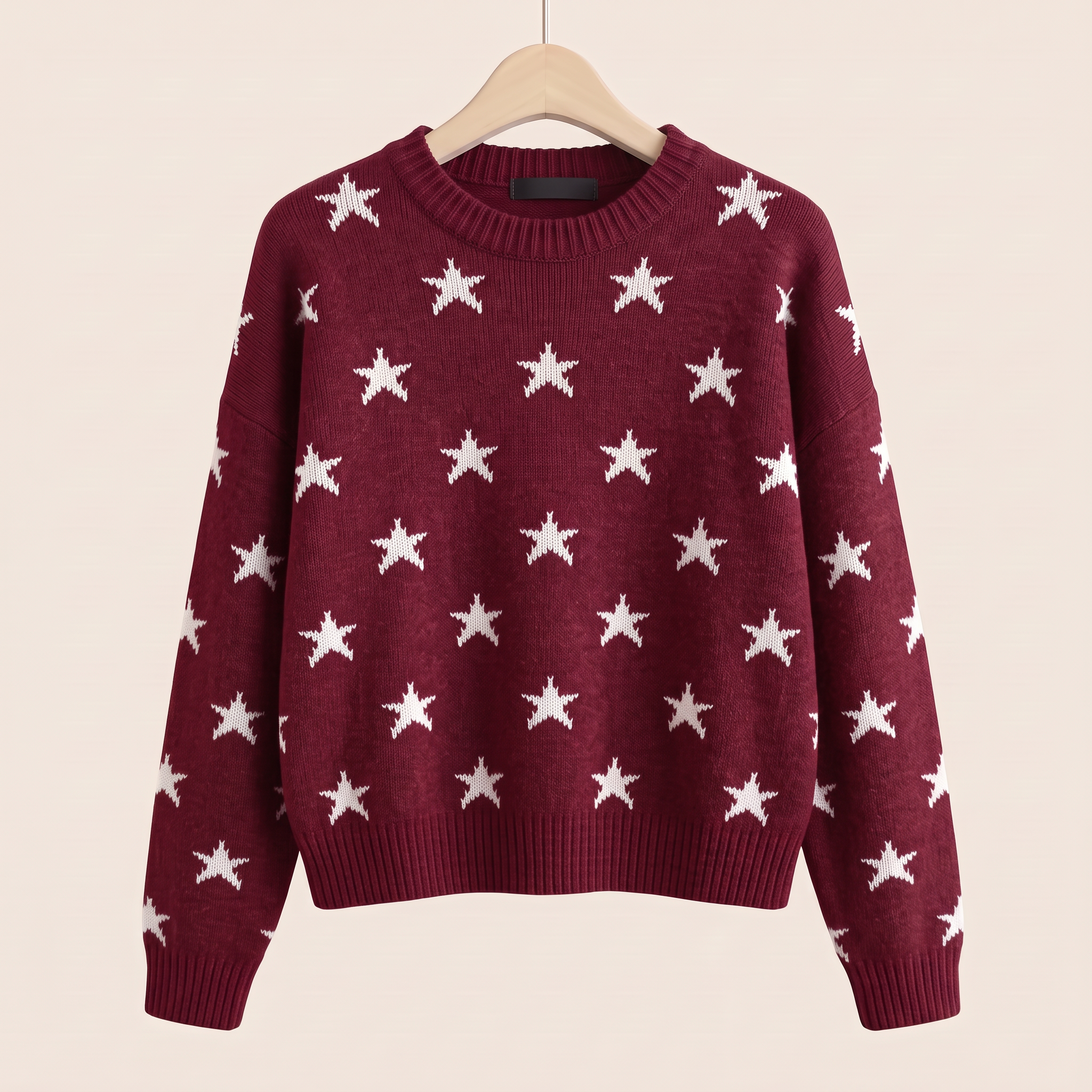 Women's Casual Preppy-Style Crew-Neck Long-Sleeve Sweater — Everyday Autumn/Winter Campus Look