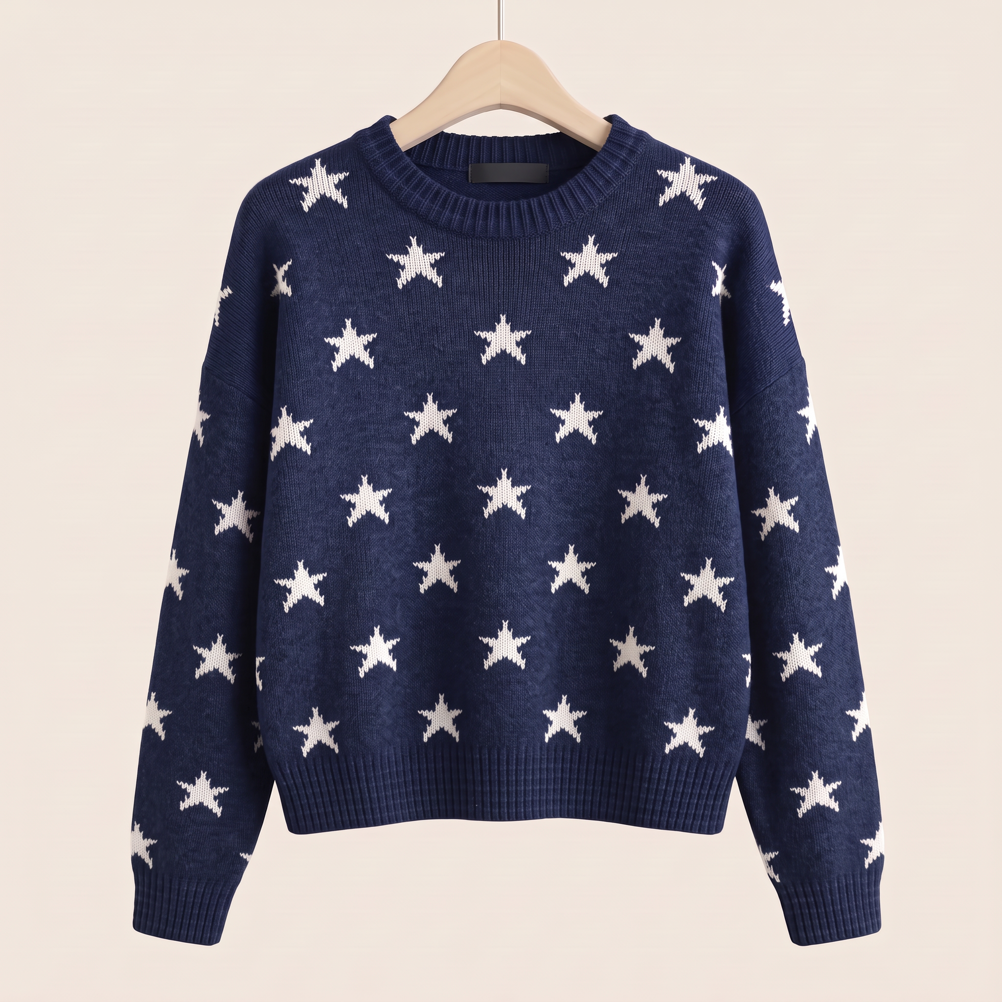 Women's Casual Preppy-Style Crew-Neck Long-Sleeve Sweater — Everyday Autumn/Winter Campus Look