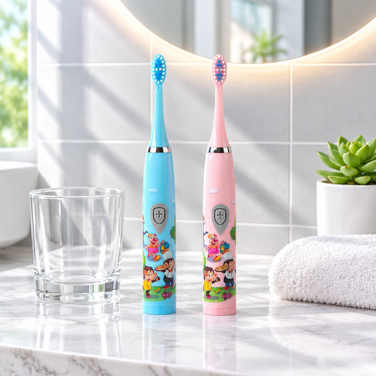 Hilton Couple Ultrasonic Electric Toothbrush, Waterproof Rechargeable Automatic Toothbrush for Women