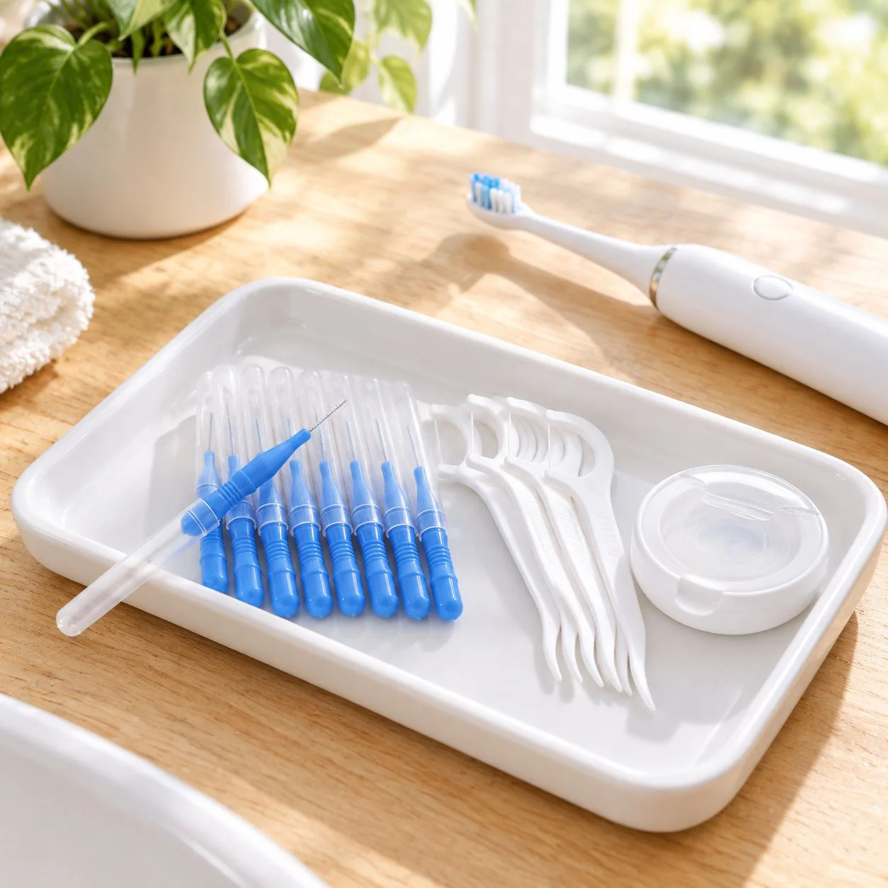 Dental floss & floss picks & interdental brushes
