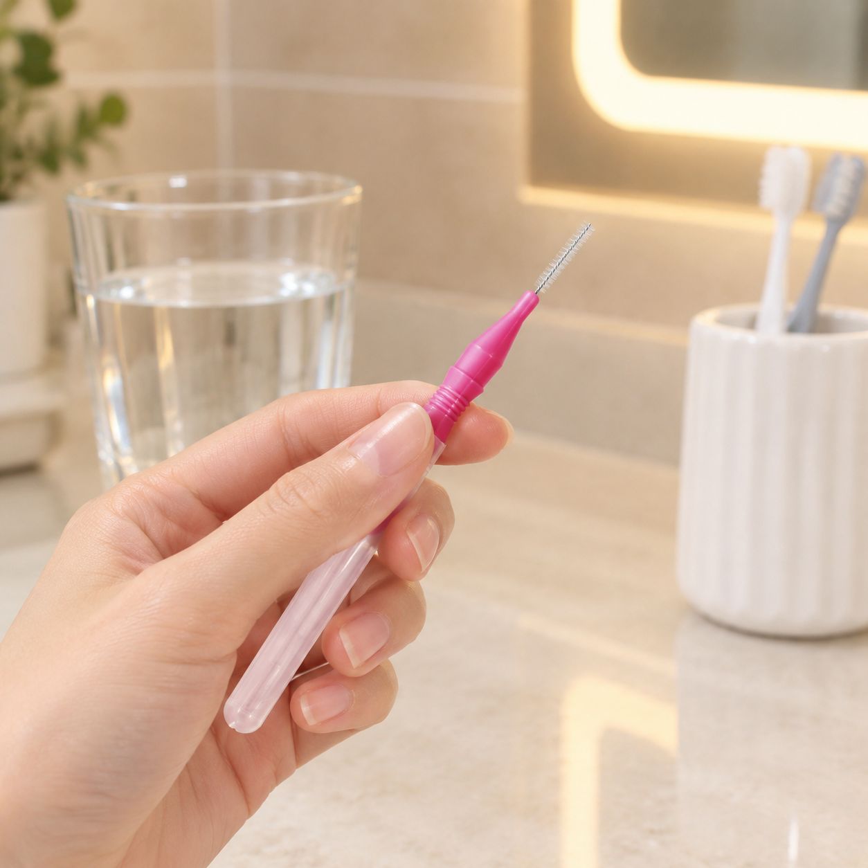 Multifunctional Interdental Brush with Floss, Easy Gap Cleaning, Tooth Protection