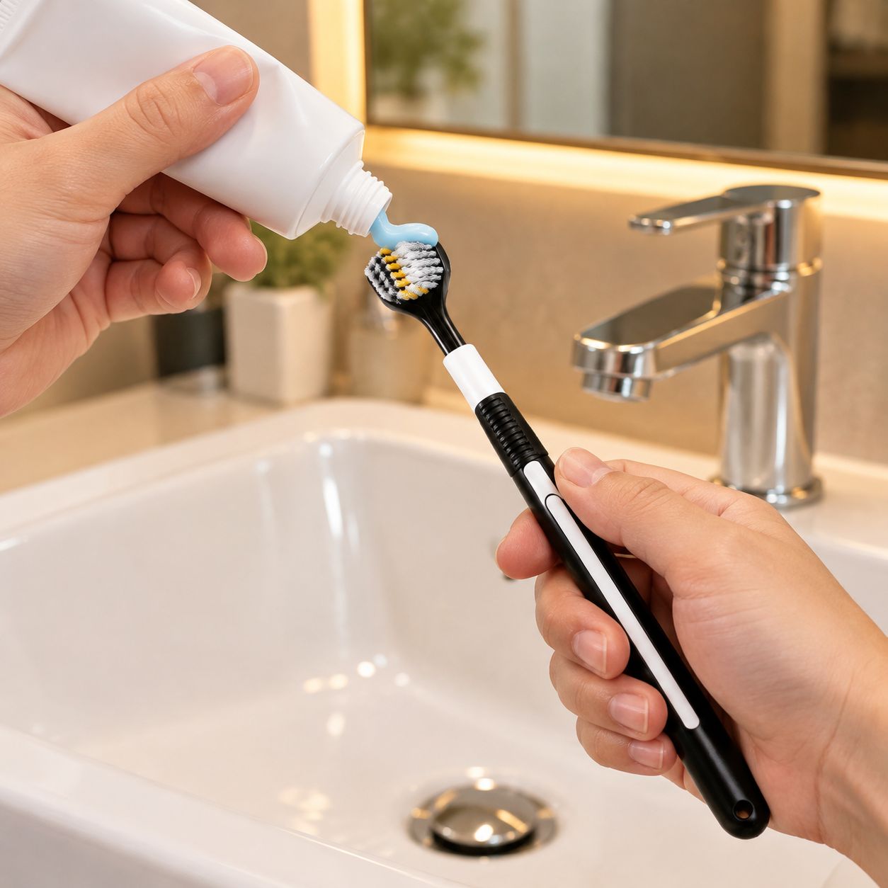 Home Student Three-sided Soft Bristle Toothbrush High-end Adult Family Pack Cleaning Toothbrush