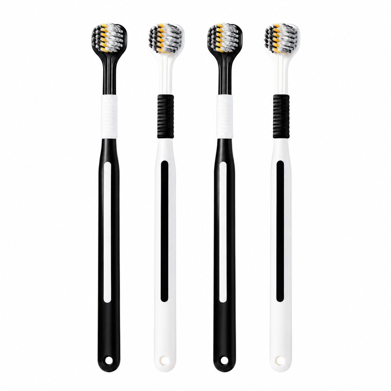 Home Student Three-sided Soft Bristle Toothbrush High-end Adult Family Pack Cleaning Toothbrush