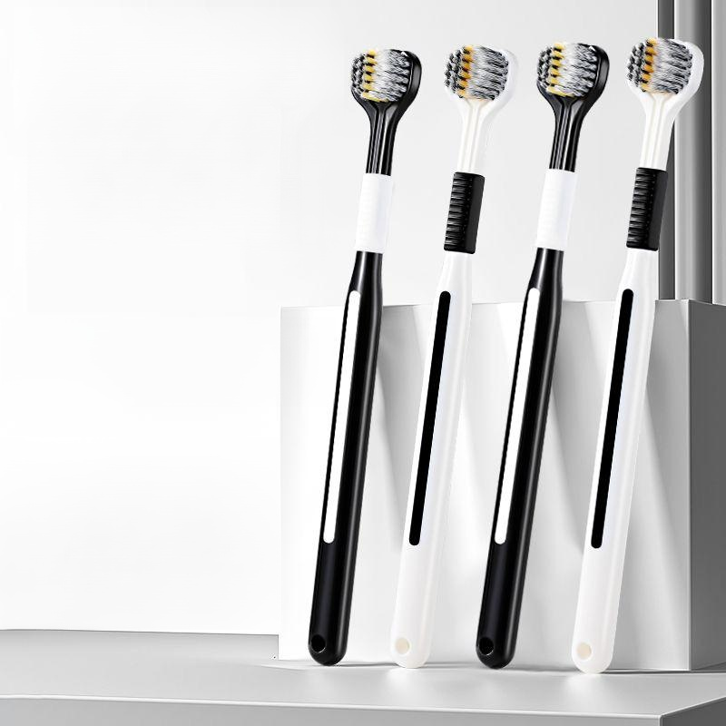 Home Student Three-sided Soft Bristle Toothbrush High-end Adult Family Pack Cleaning Toothbrush