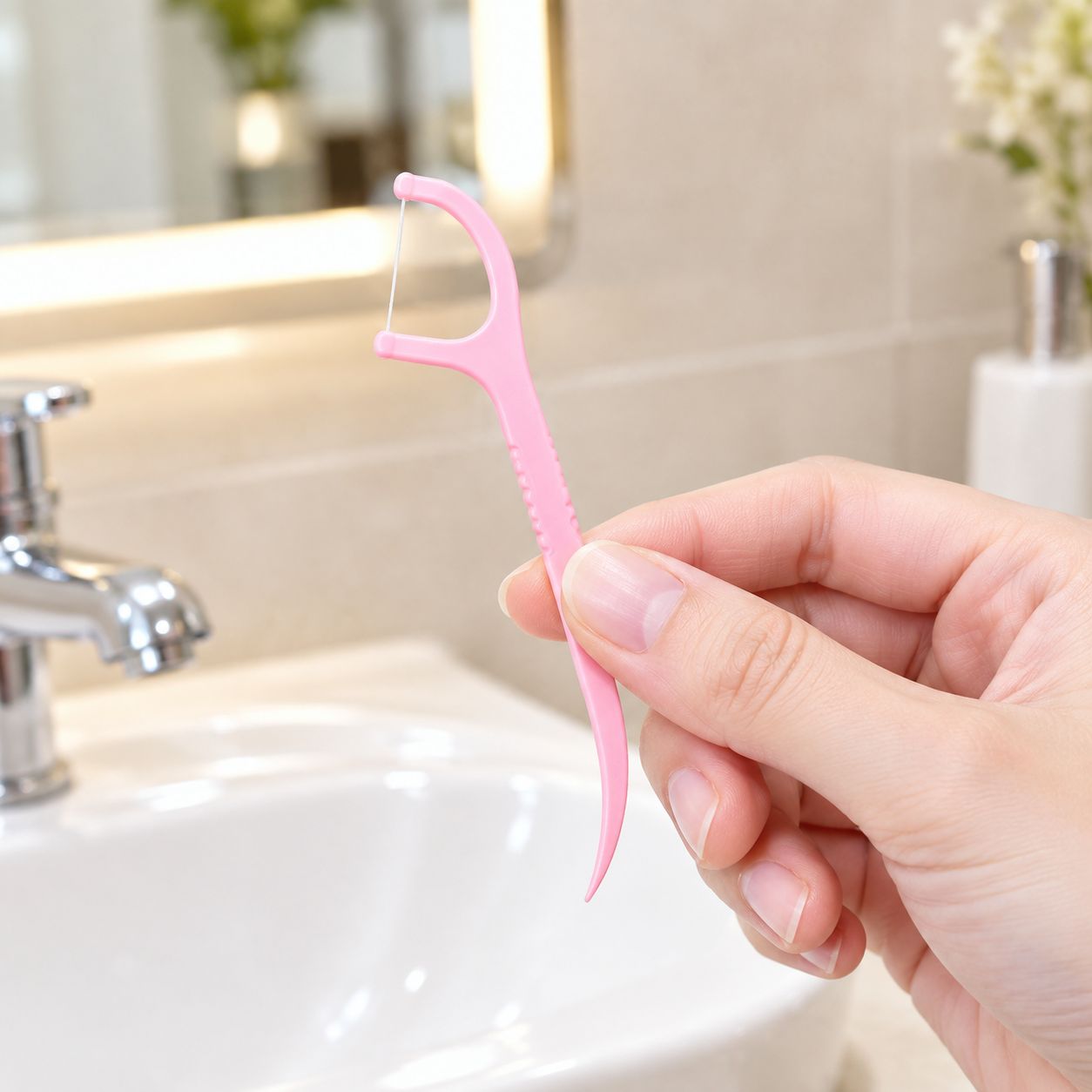 Safe Ultrafine Dental Floss and Arched Toothpicks for Family Use