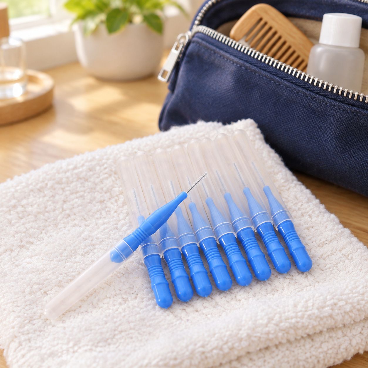 Multifunctional Interdental Brush with Floss, Easy Gap Cleaning, Tooth Protection