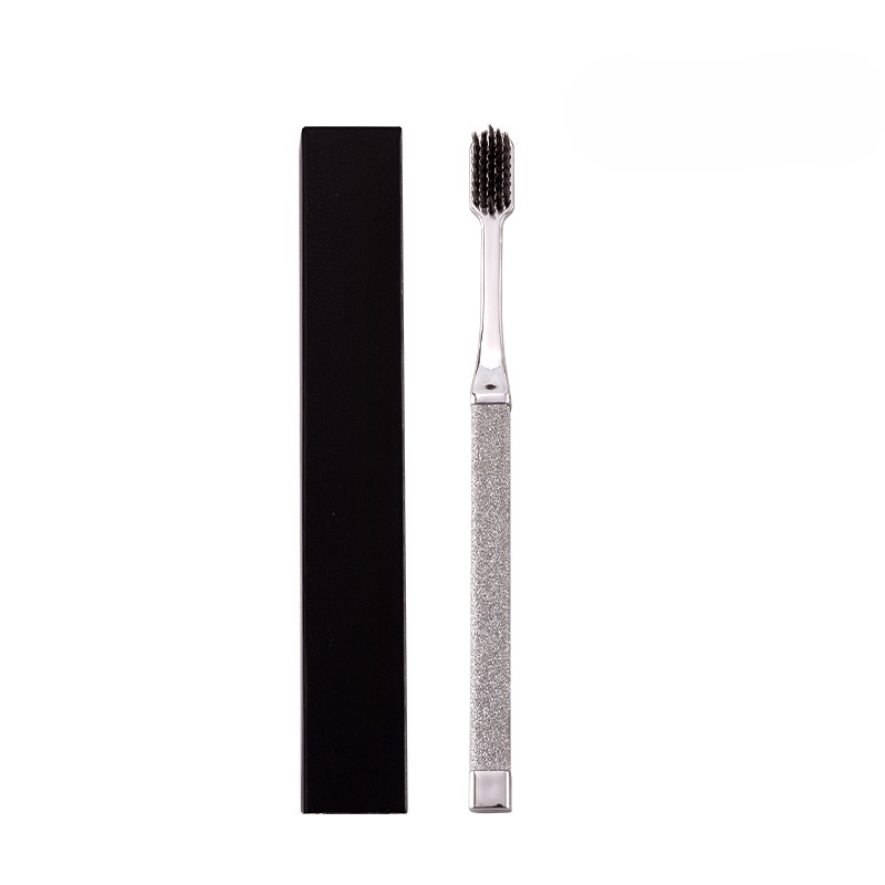 Household Gold Double Pack Adult Toothbrush with Soft Durable Bristles