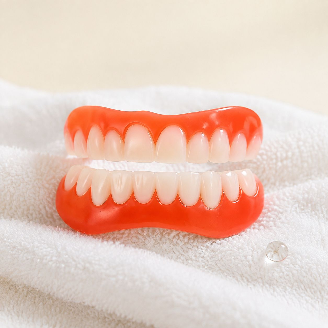 Silicone temporary dentures, smile hoods, upper and lower teeth