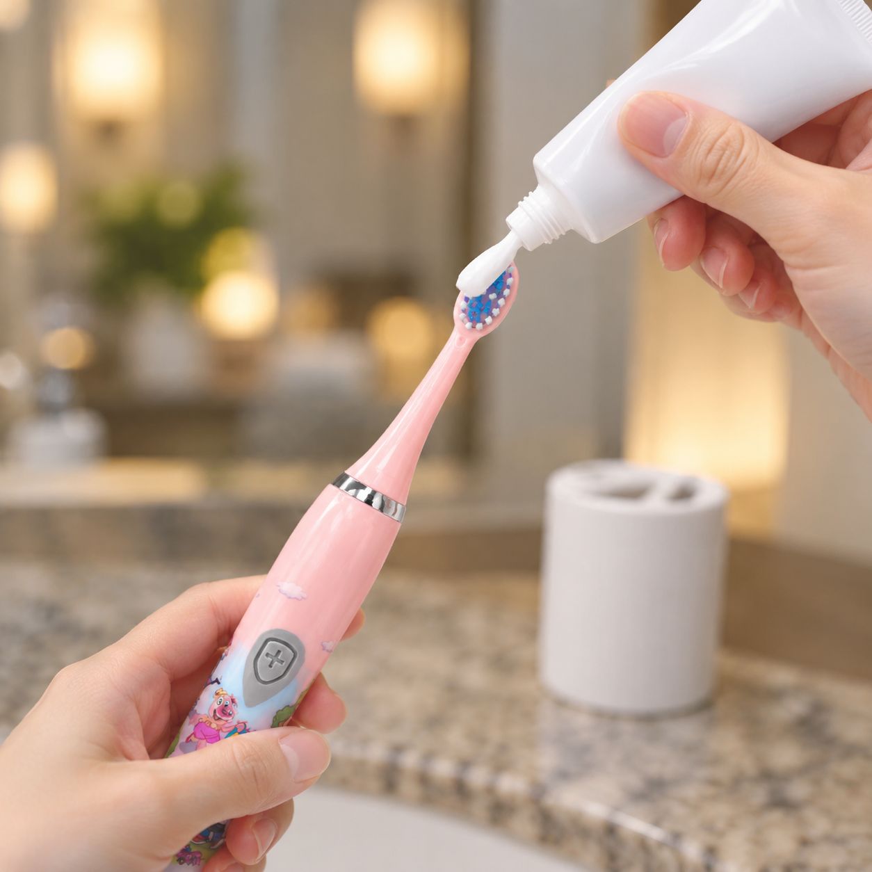 Hilton Couple Ultrasonic Electric Toothbrush, Waterproof Rechargeable Automatic Toothbrush for Women