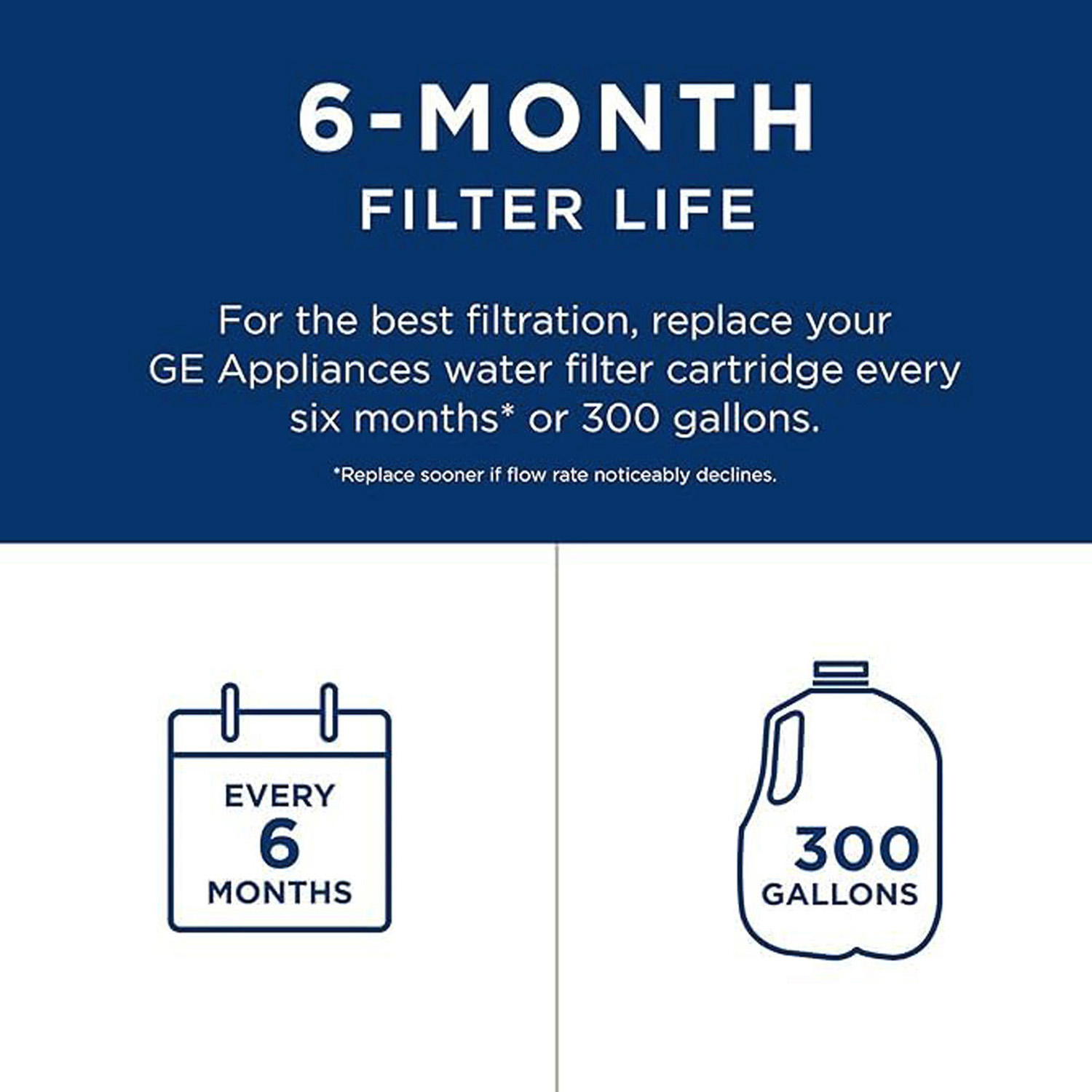 GE RPWFE Refrigerator Water Filter,Built-in CHIP