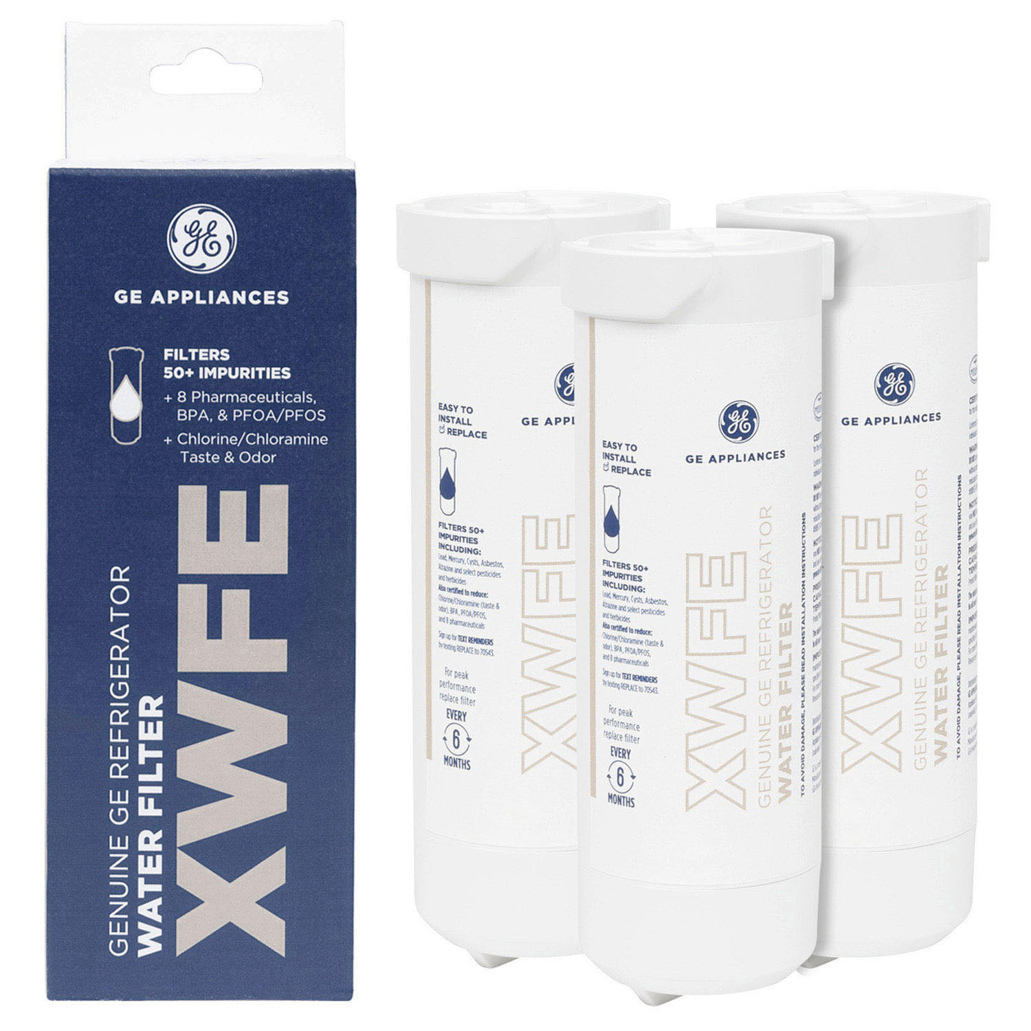 GE XWFE Refrigerator Water Filter,Easy installation,White