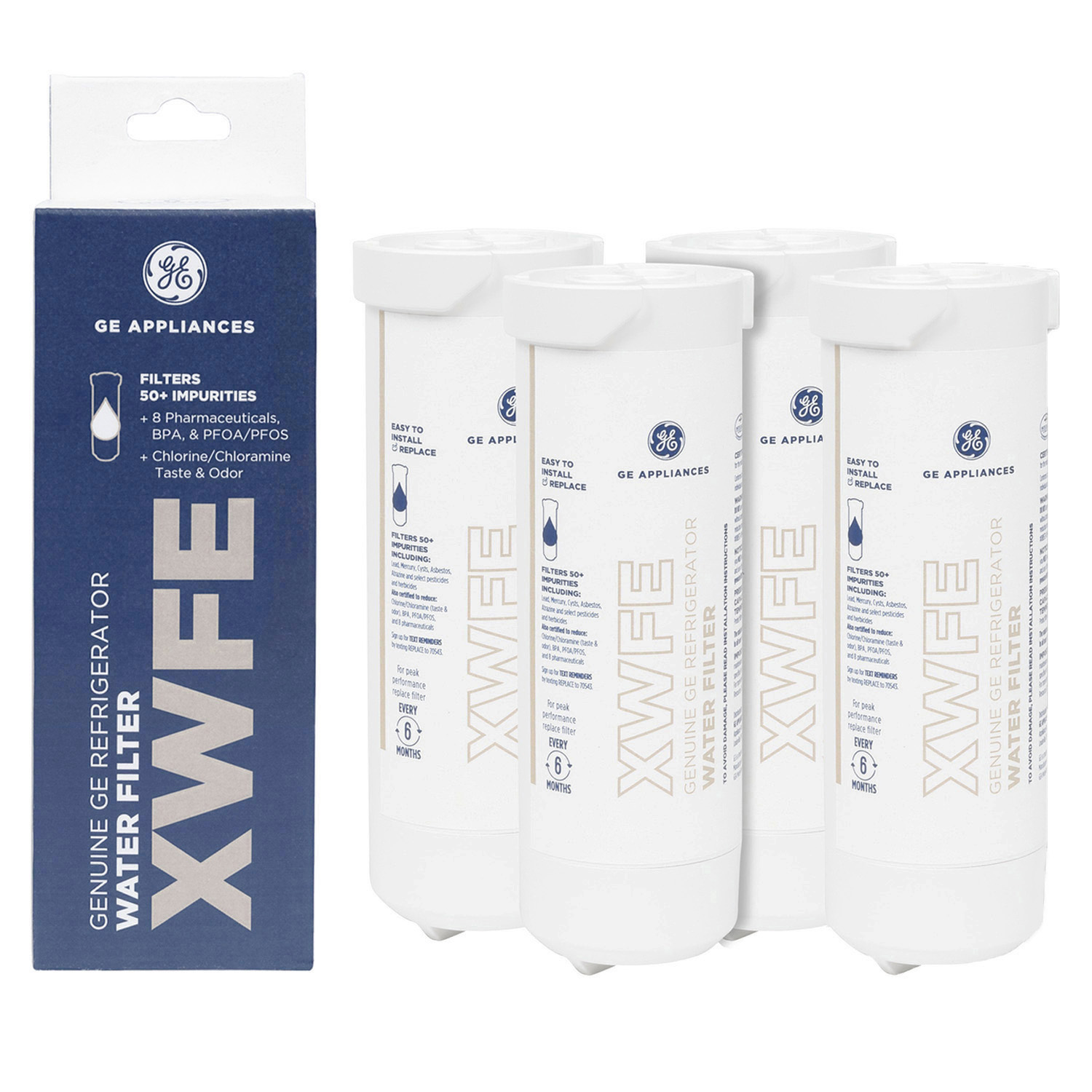 GE XWFE Refrigerator Water Filter,Easy installation,White