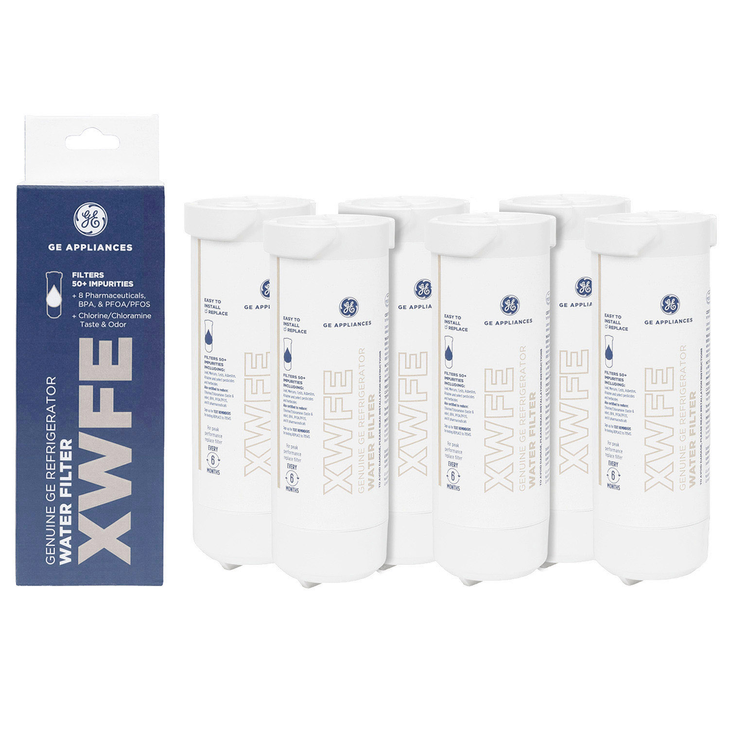 GE XWFE Refrigerator Water Filter,Easy installation,White