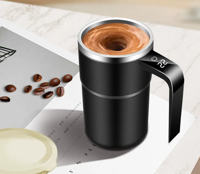 Electric self-stirring coffee mug – Black