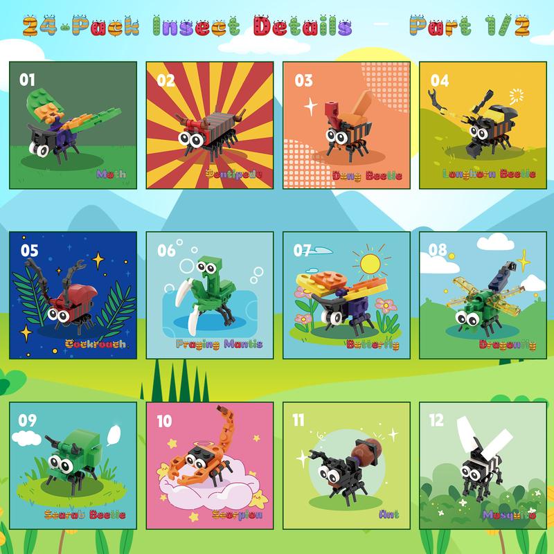 TENHORSES 24 Pack Insect Building Set - Photo 2
