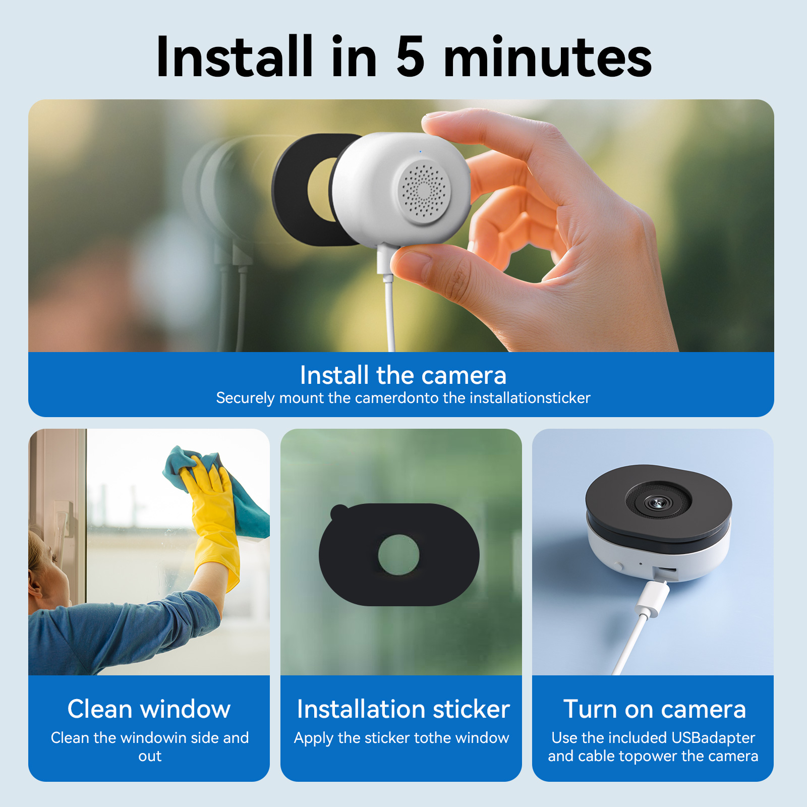 Installing the window camera in 5 minutes