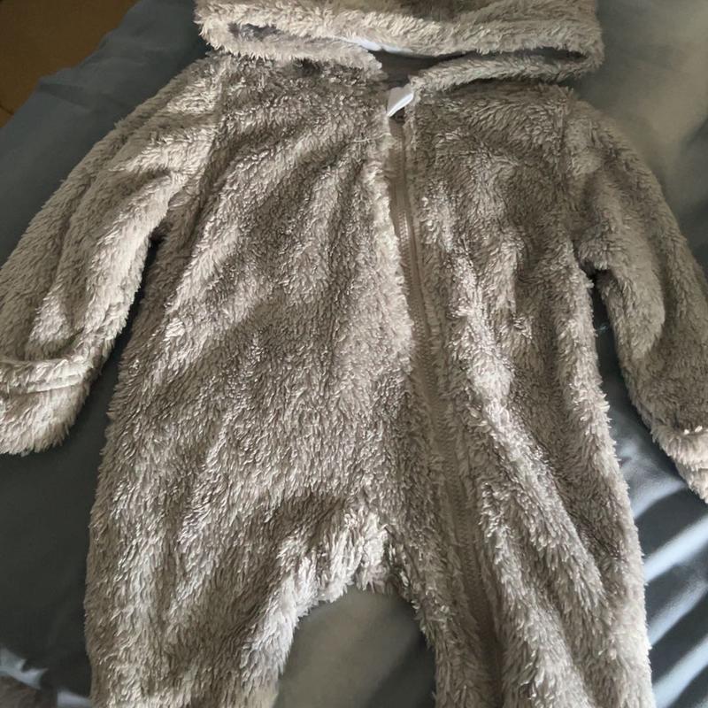 Customer photo - Baby in Gray Bear Romper