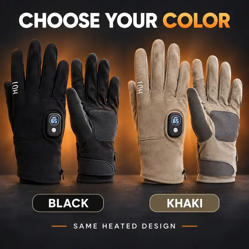 Rechargeable Heated Gloves – 3000mAh, 5 Heat Levels, Touchscreen