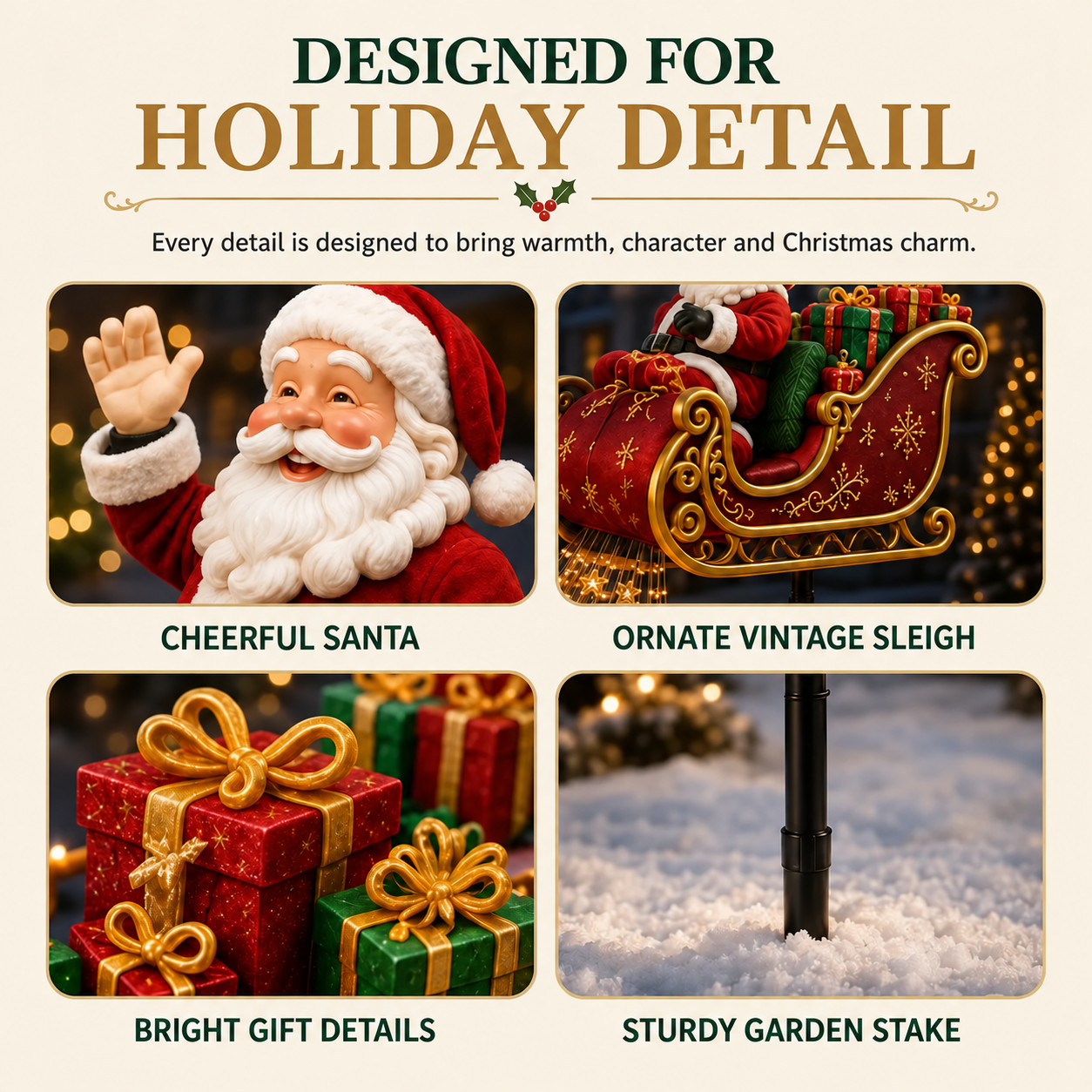 🎄🎅✨ 2026 New Santa’s Flying Sleigh Gift Cascade – Solar Christmas Garden Light