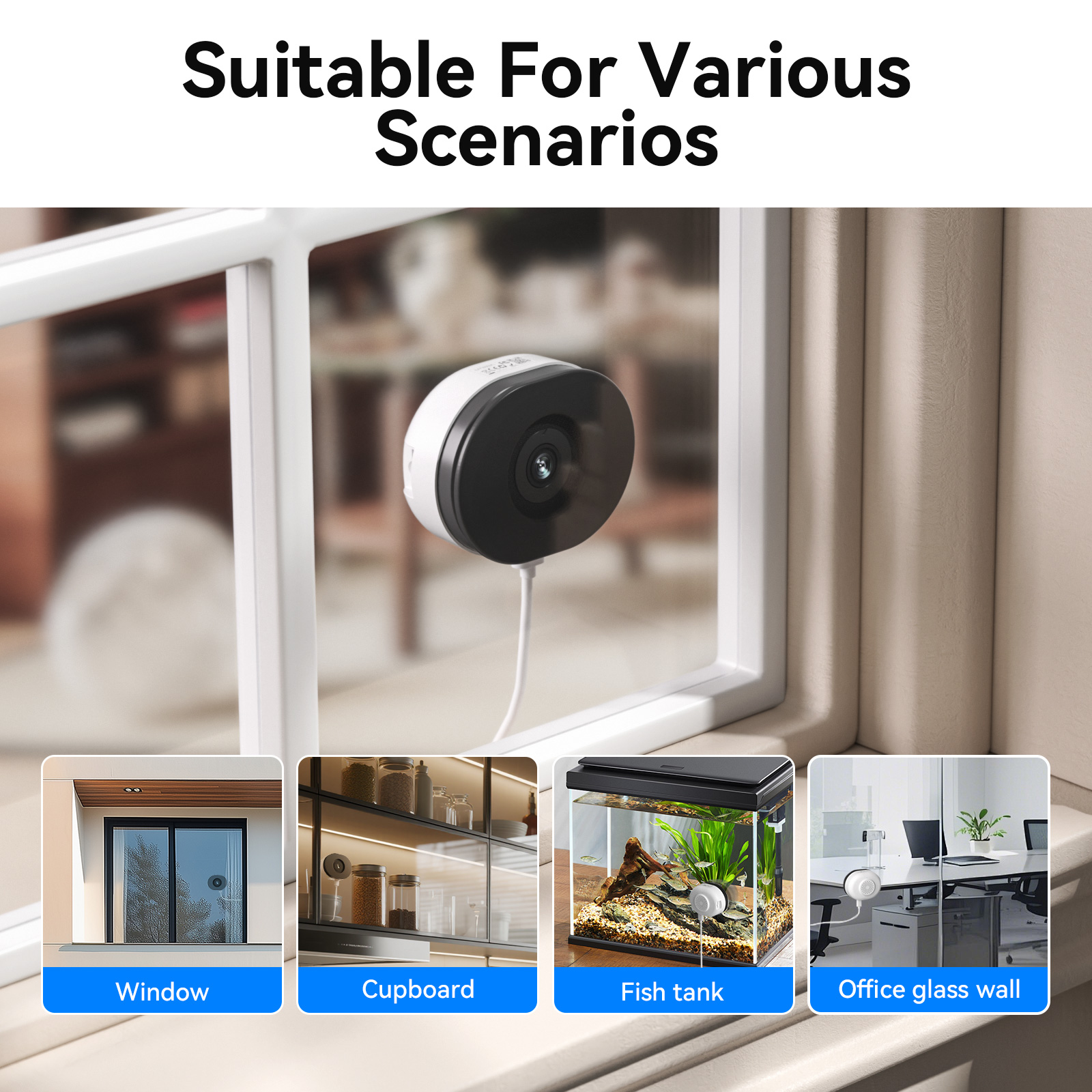 Window camera for home, shop and office scenarios