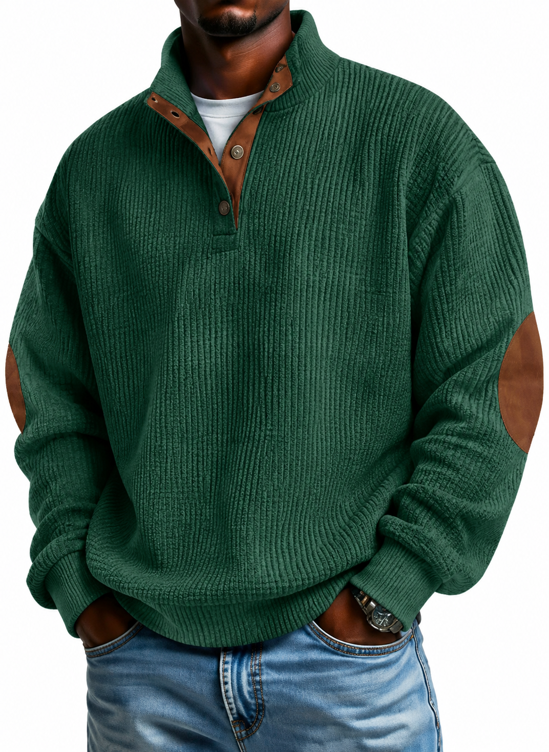 🧥🧥🧥New Corduroy Casual Stand-Collar Long-Sleeve Sweatshirt🔥🔥🔥