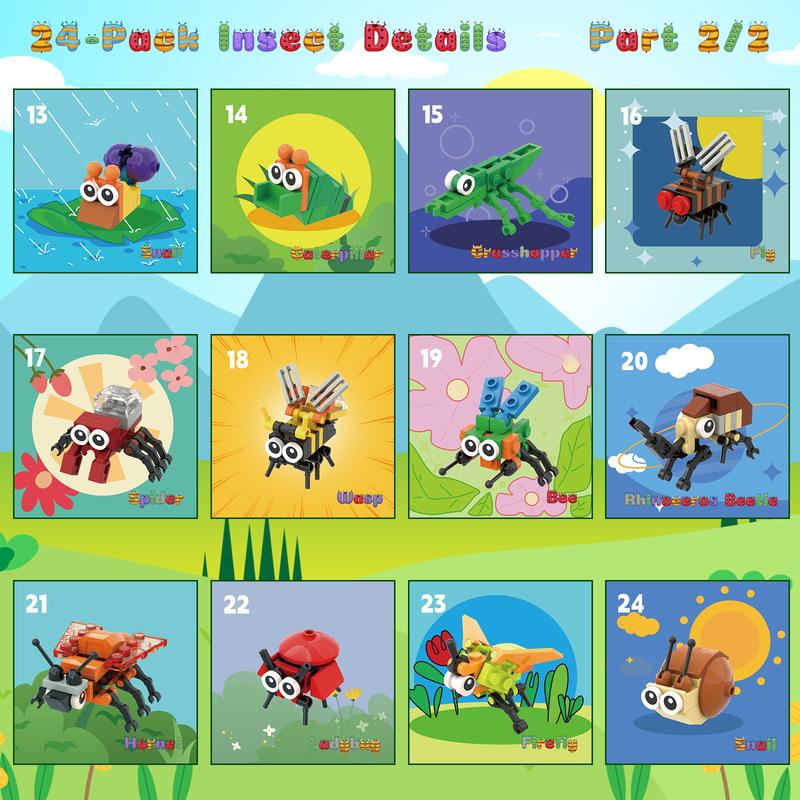 TENHORSES 24 Pack Insect Building Set - Photo 3