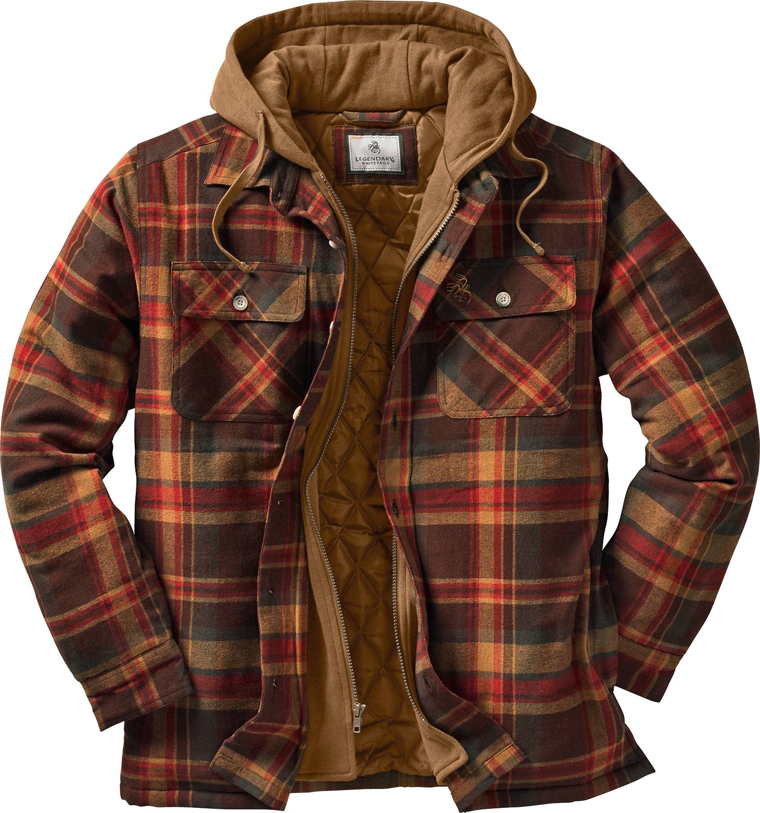 Men's Maplewood Hooded Flannel Shirt Jacket