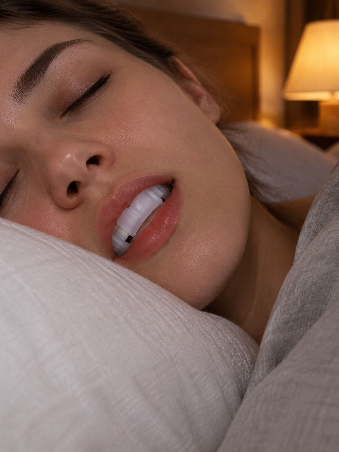 Bruxism mouthguard in protective storage case