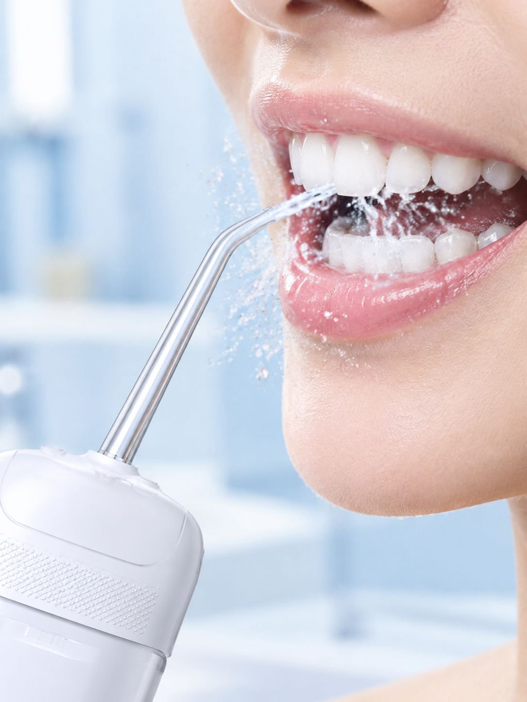 Powerful Water Flosser Demonstrating High Pressure Cleaning