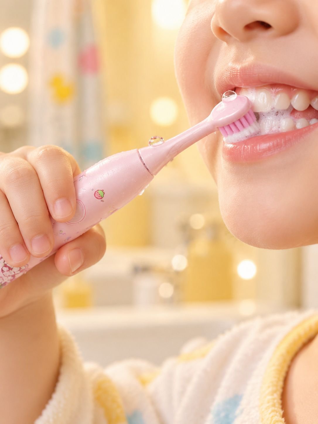 Rechargeable baby toothbrush for gentle cleaning