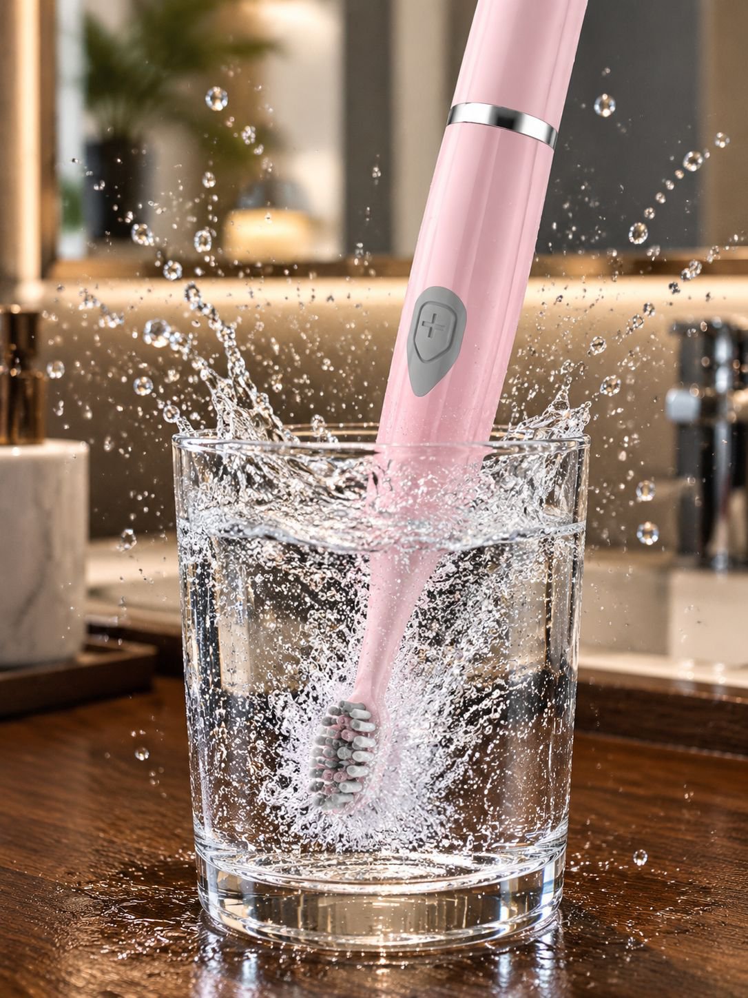Rechargeable electric toothbrush set by Hilton