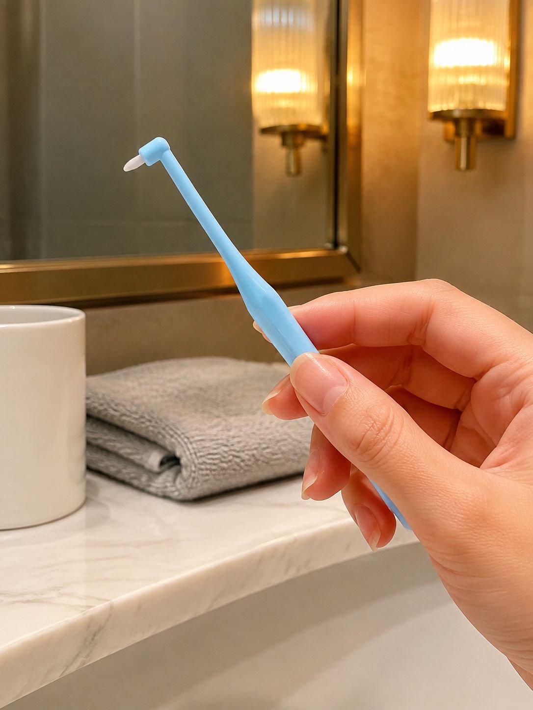 Two orthodontic toothbrushes with compact bristles