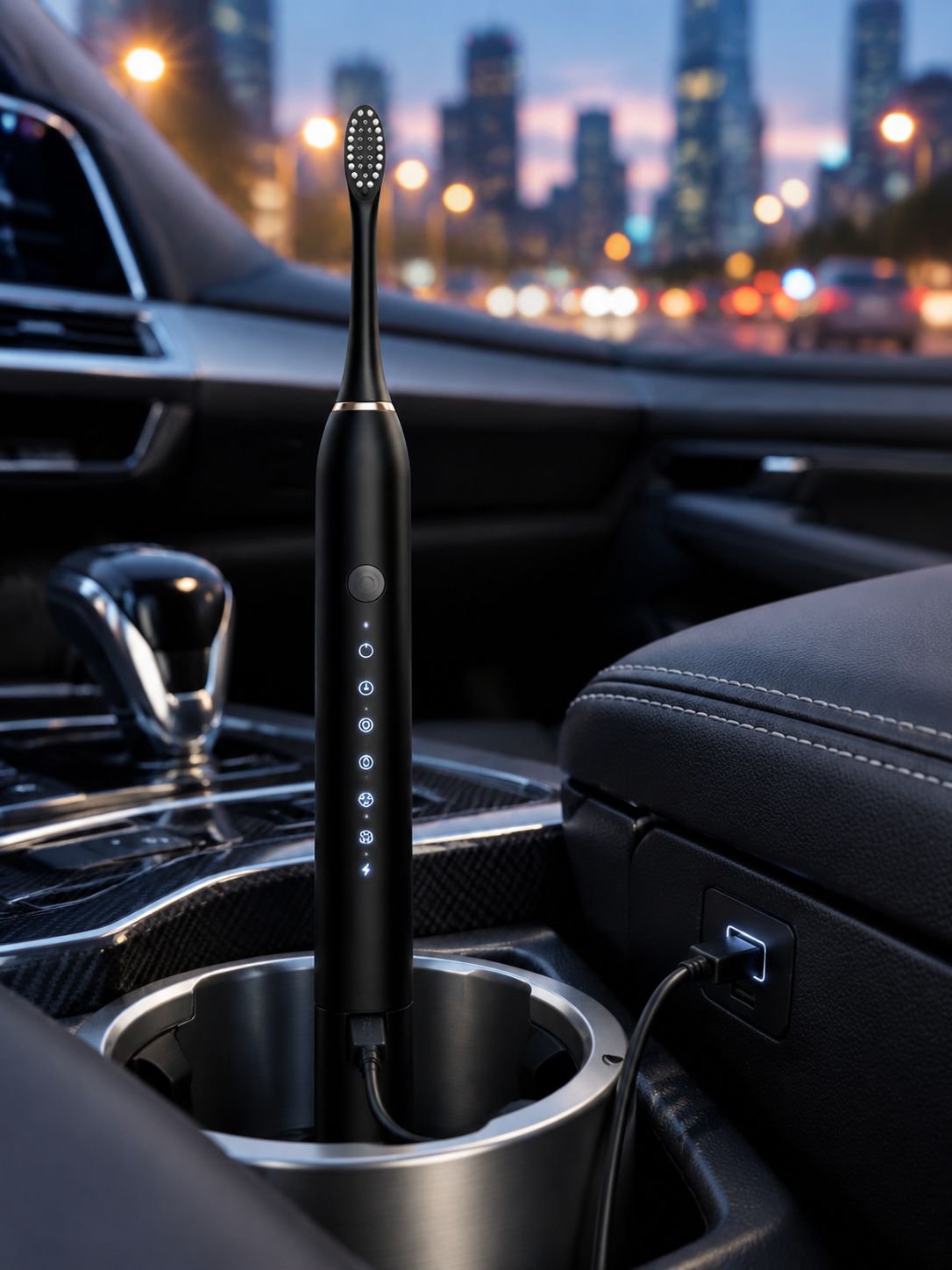 Rechargeable soft-bristled electric toothbrush for adults