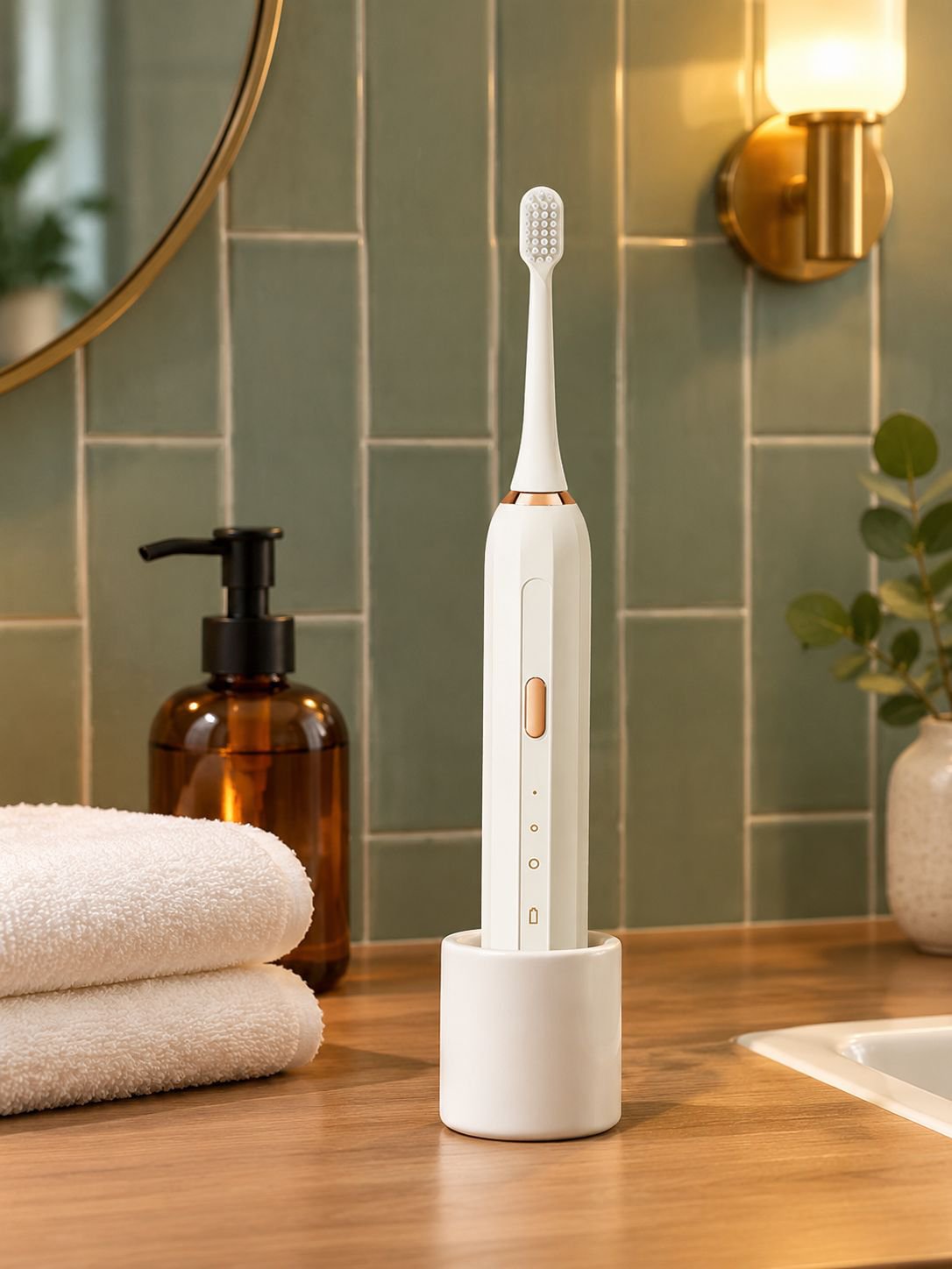 Sonic technology demonstration with toothbrush bristles