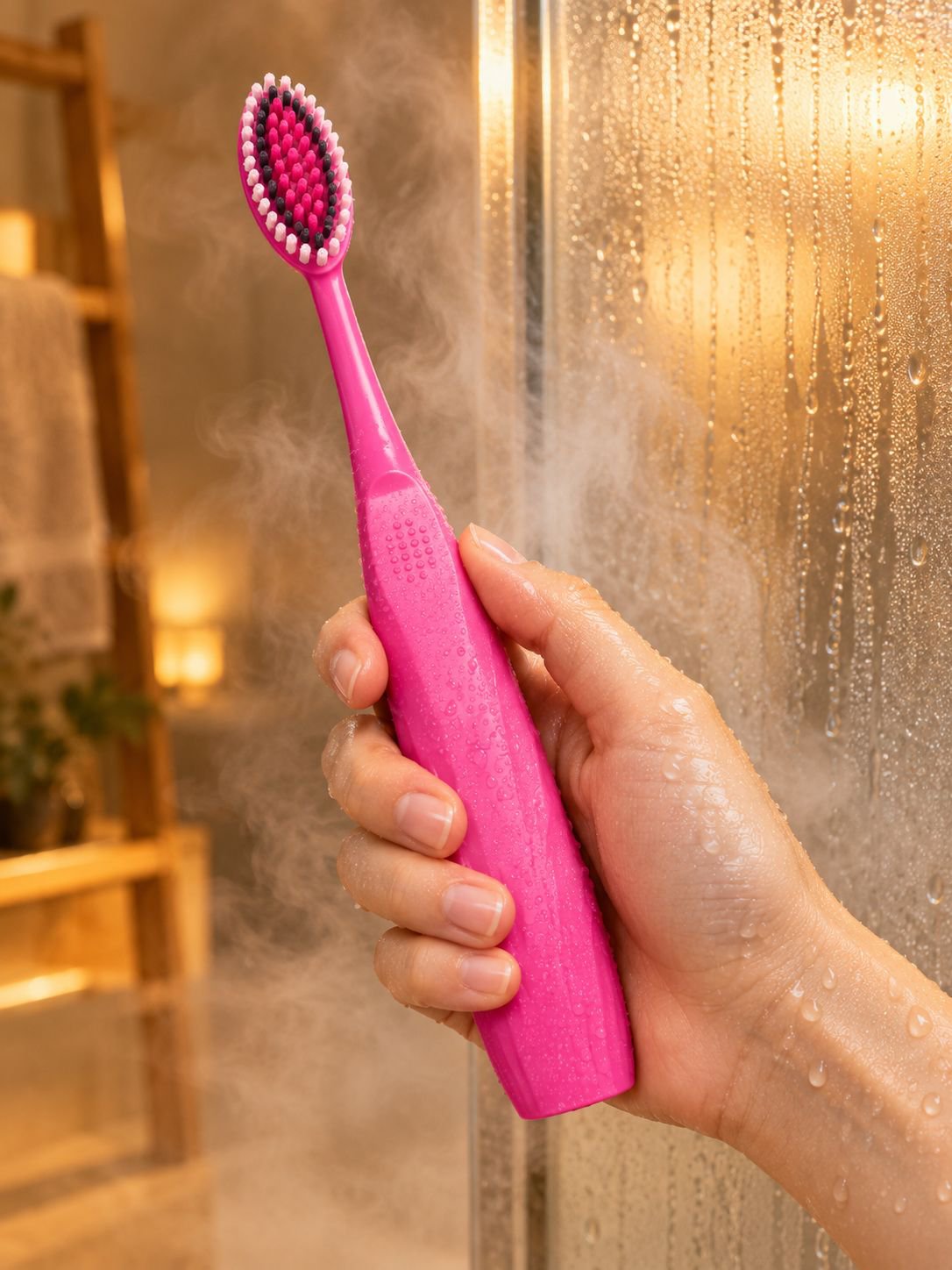Ergonomic convex head toothbrush for effective cleaning