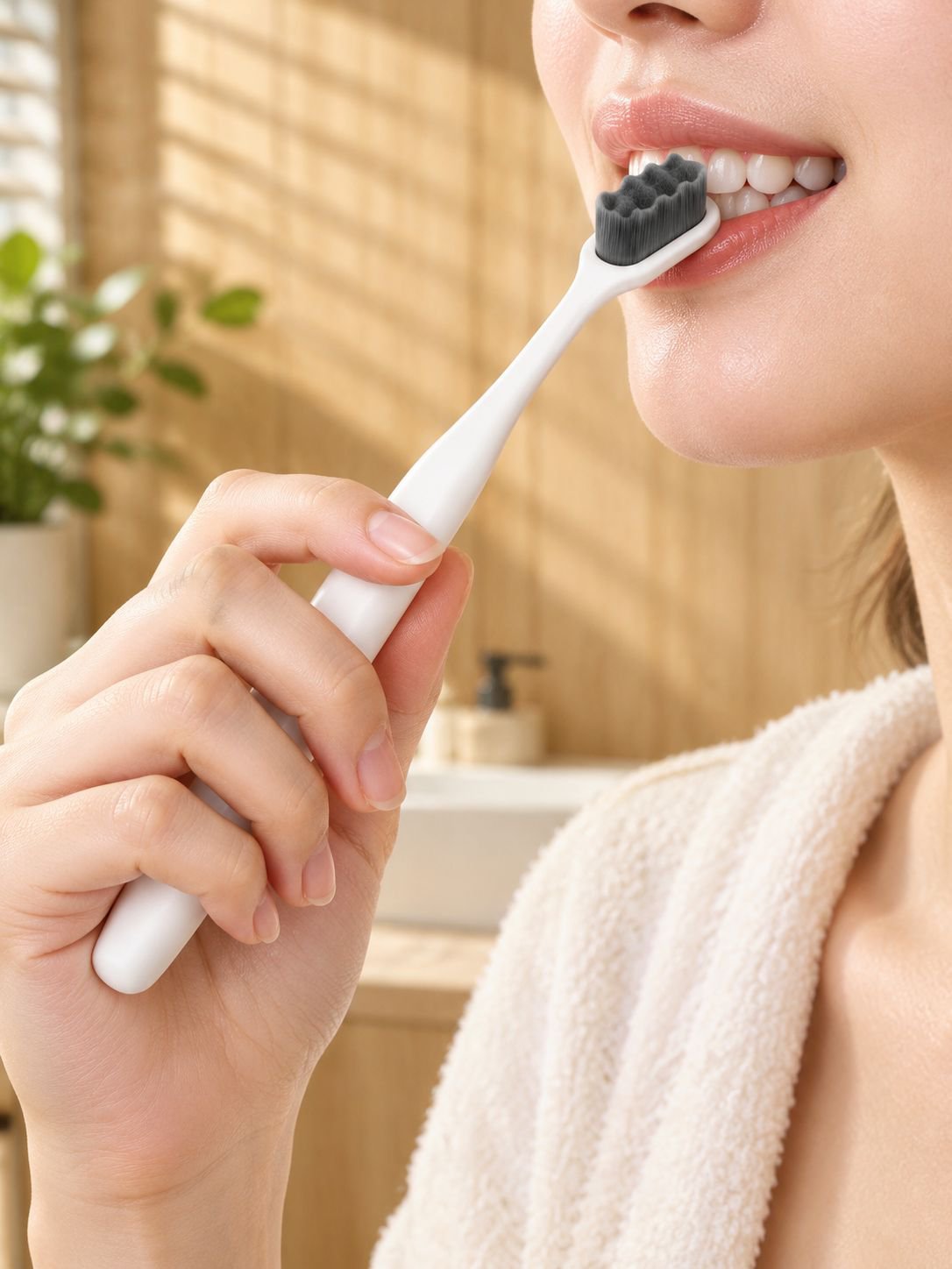 Family toothbrush set with gentle bristles