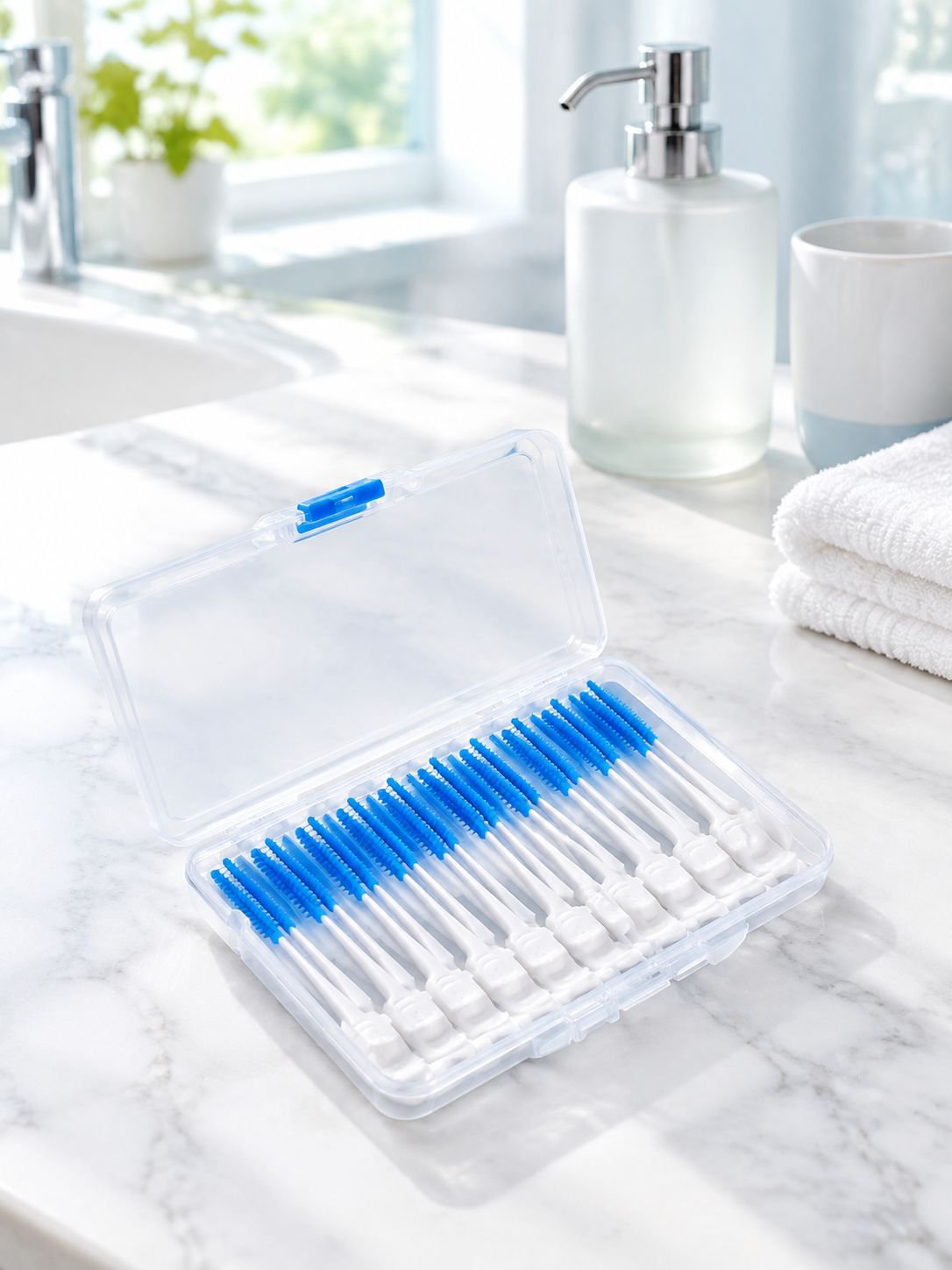 20 pack soft tooth wire disposable interdental brushes for oral care
