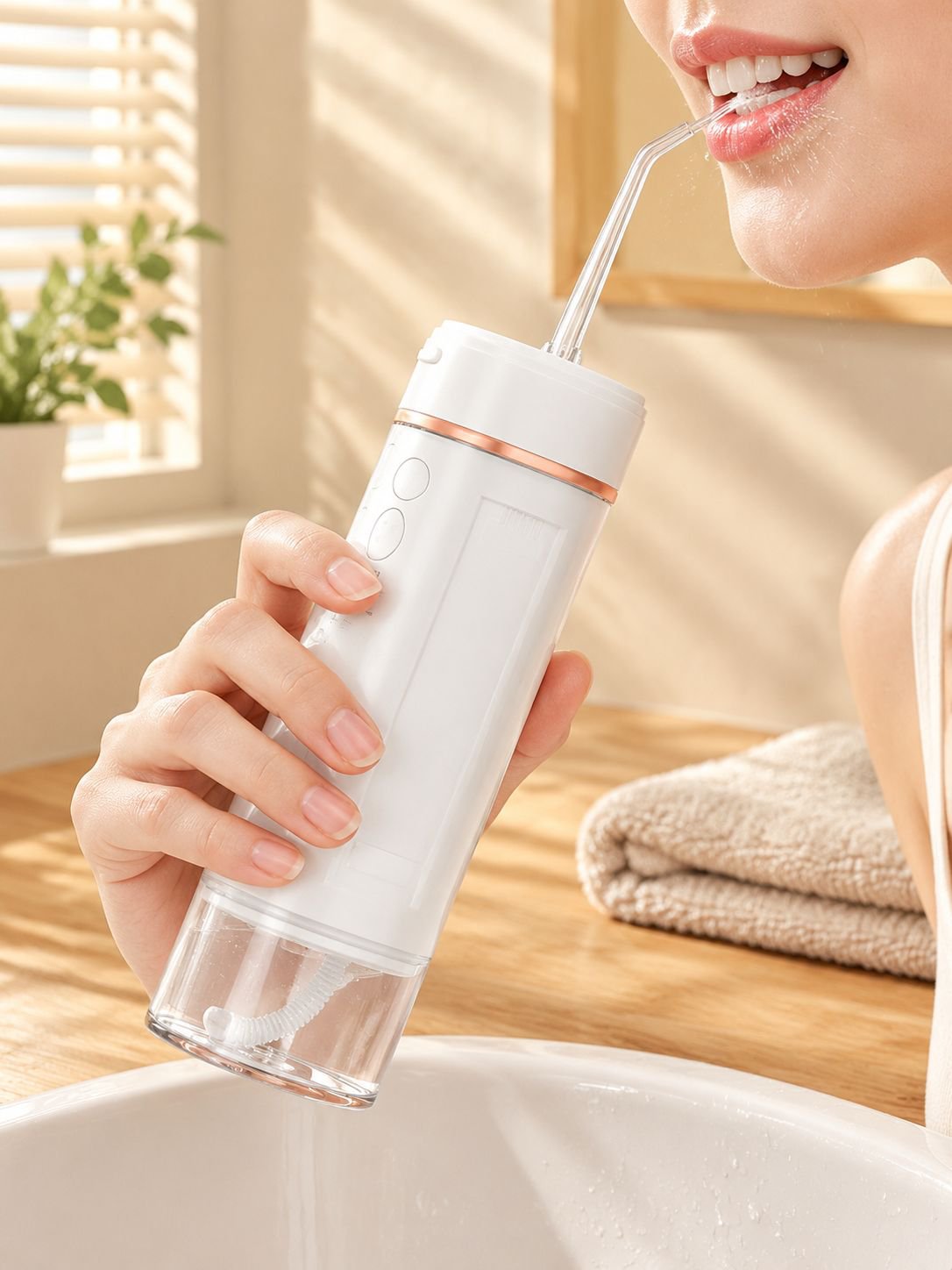 Household dental cleaner for professional oral hygiene