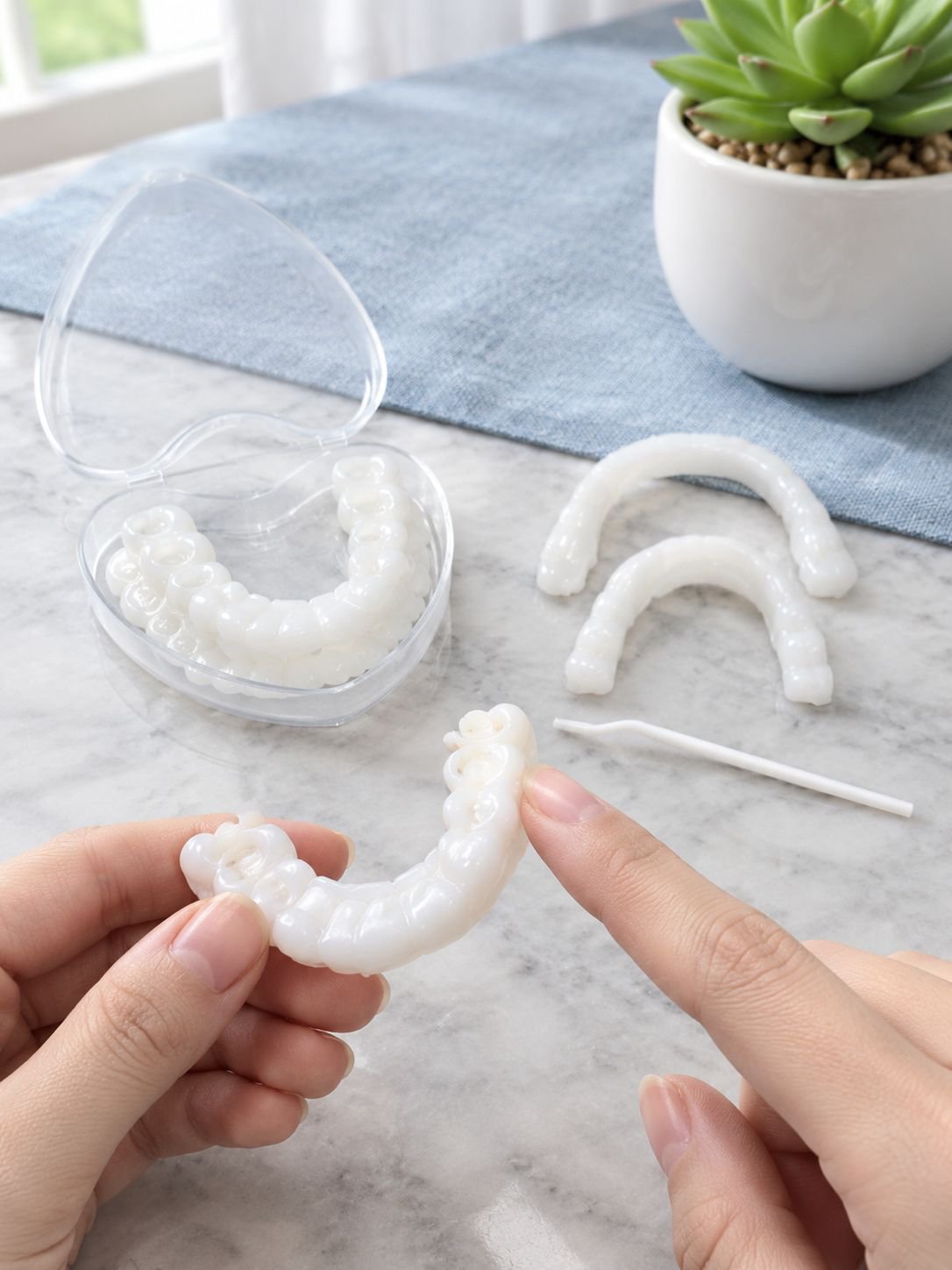 Non-porous dental braces for elderly