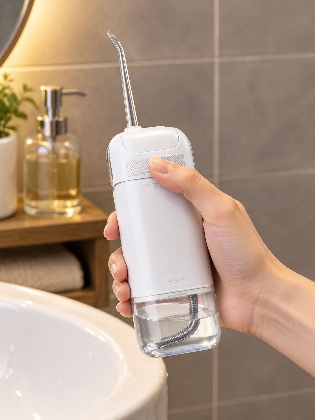 Electric Oral Irrigator for Home Use - Full Product View