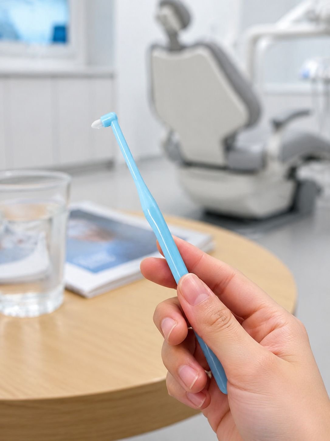 Small head toothbrush designed for cleaning braces