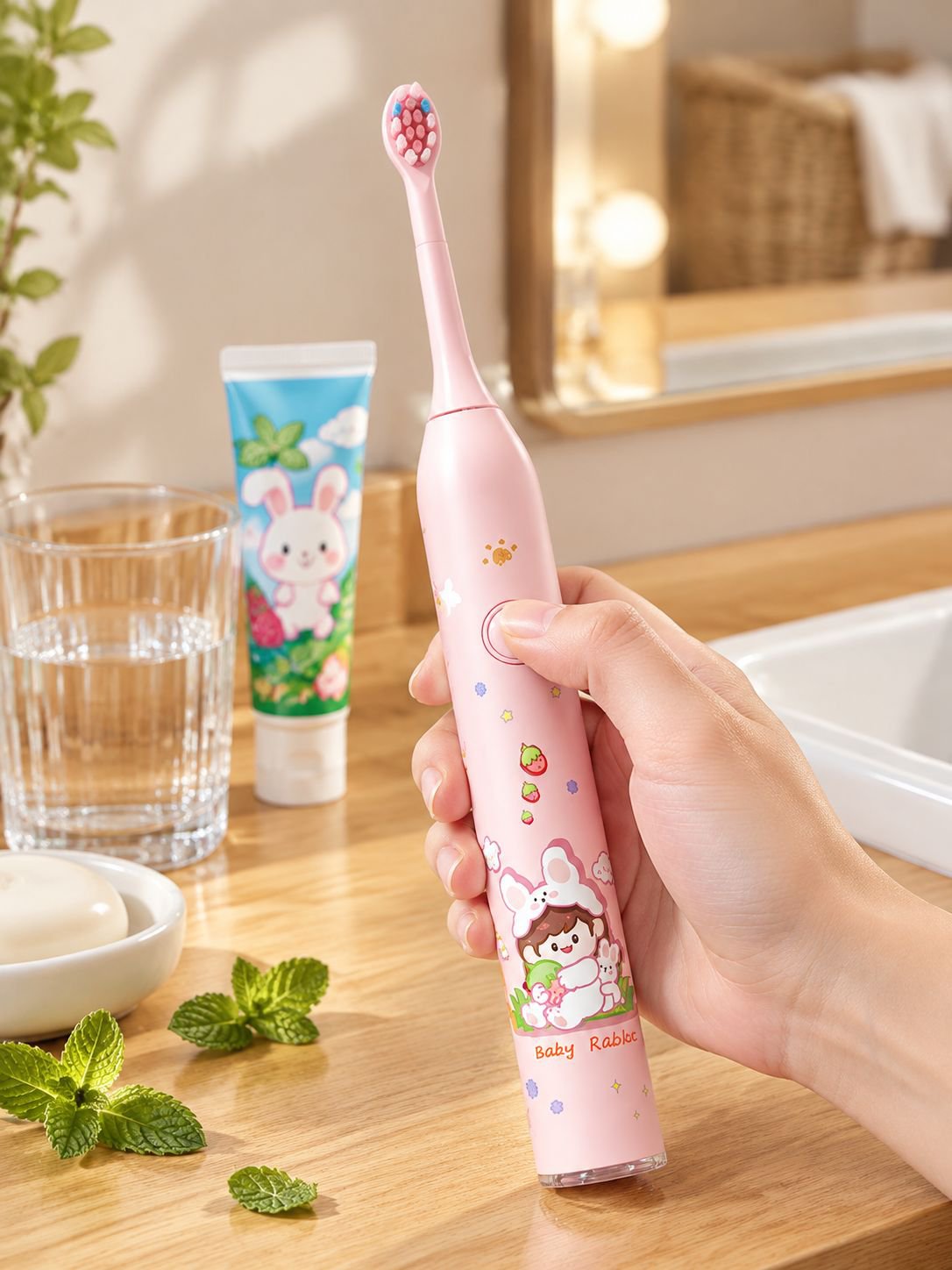 Electric toothbrush designed for kids' dental care