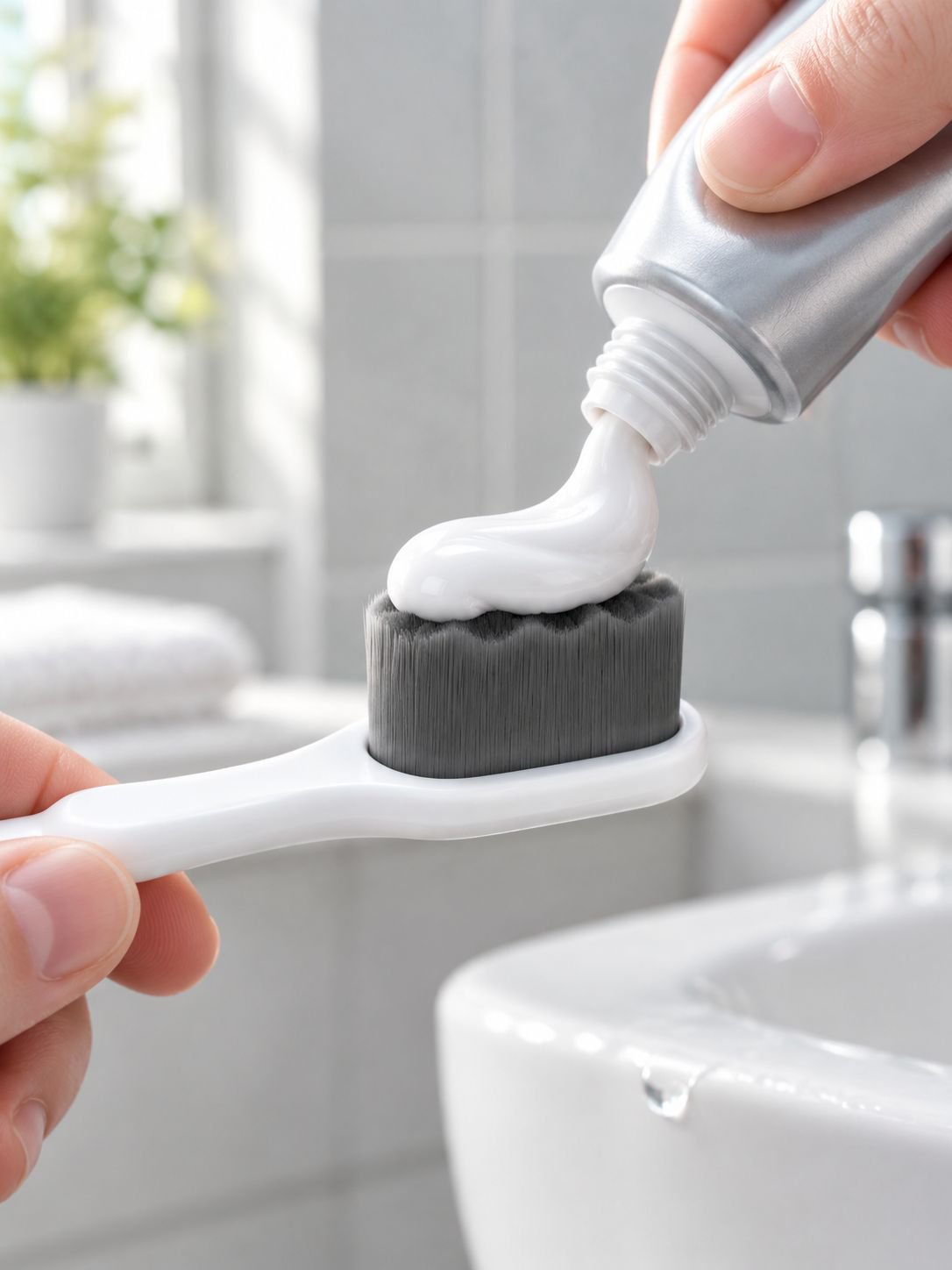 Soft bristle toothbrush with ultra-fine bristles for sensitive gums
